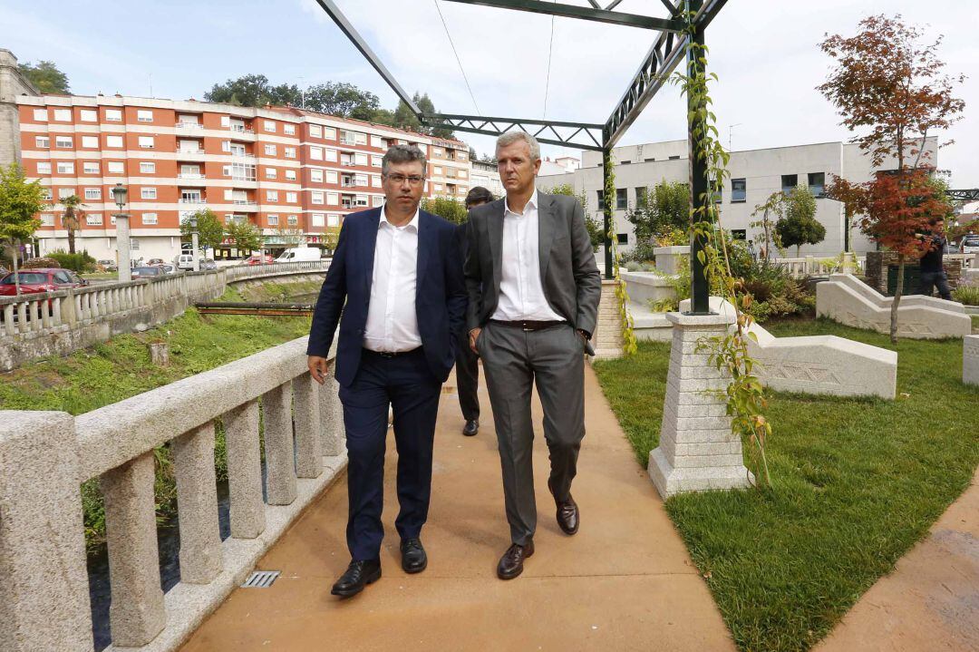 Javier Bas, alcalde de Redondela, y Alfonso Rueda, vicepresidente de la Xunta.