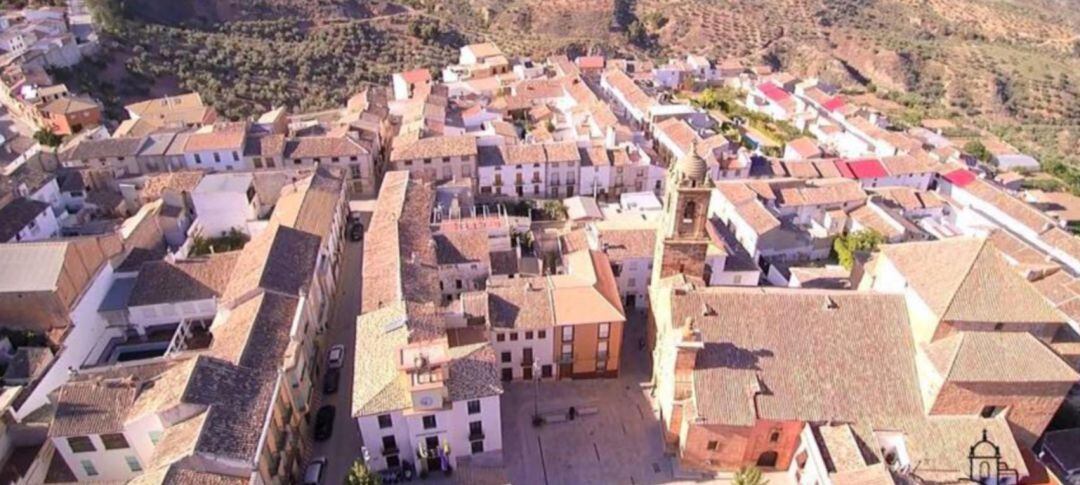 Vista aérea del municipio de Cabra del Santo Cristo.