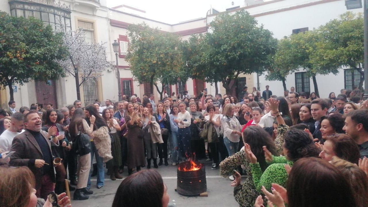 Numeroso público en una zambomba en Jerez el pasado fin de semana