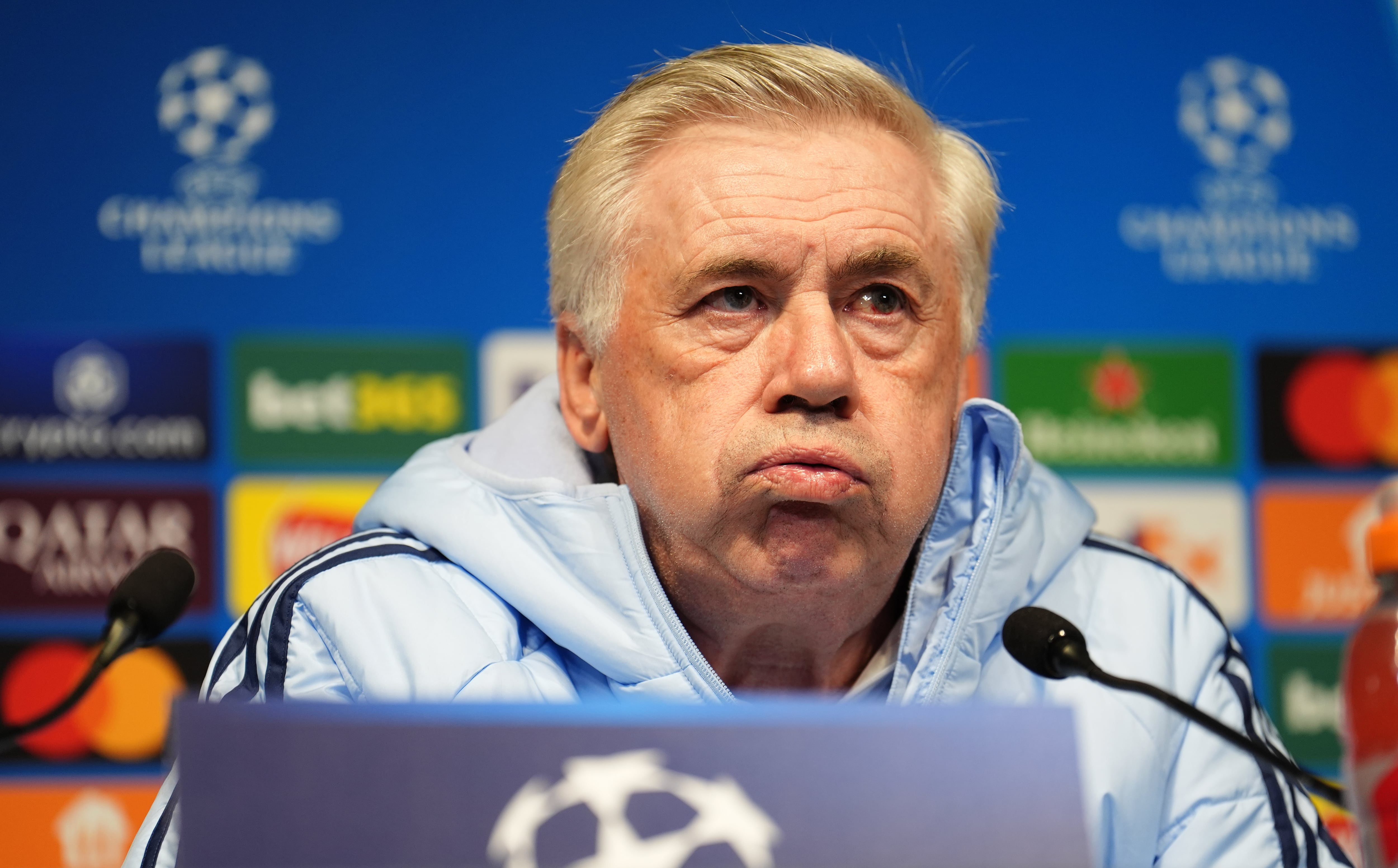 Carlo Ancelotti, en la rueda de prensa previa al partido contra el City