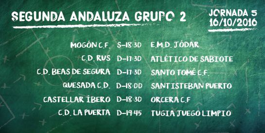 Partidos de la quinta jornada del Grupo II de la Segunda Andaluza.