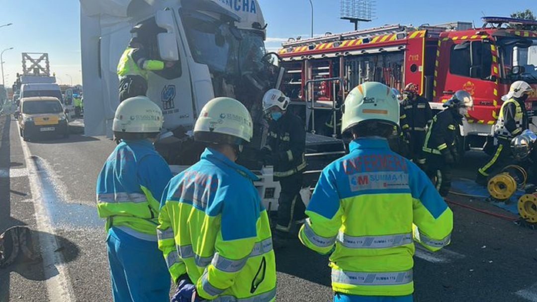 El accidente se produjo a la altura del término municipal de Pinto sobre las diez de la mañana.