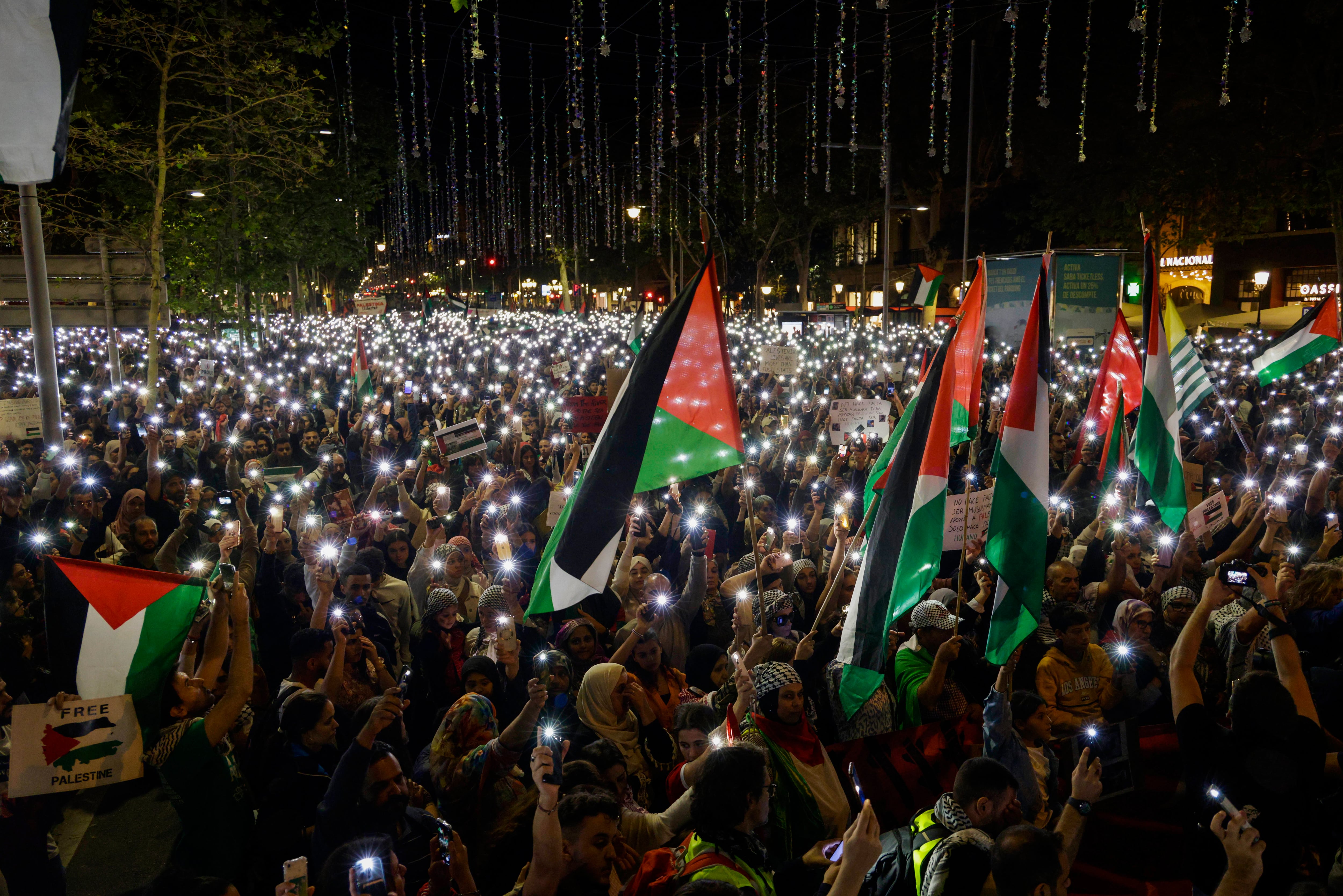 Manifestación unitaria &quot;Frenemos el genocidio en Palestina&quot;.