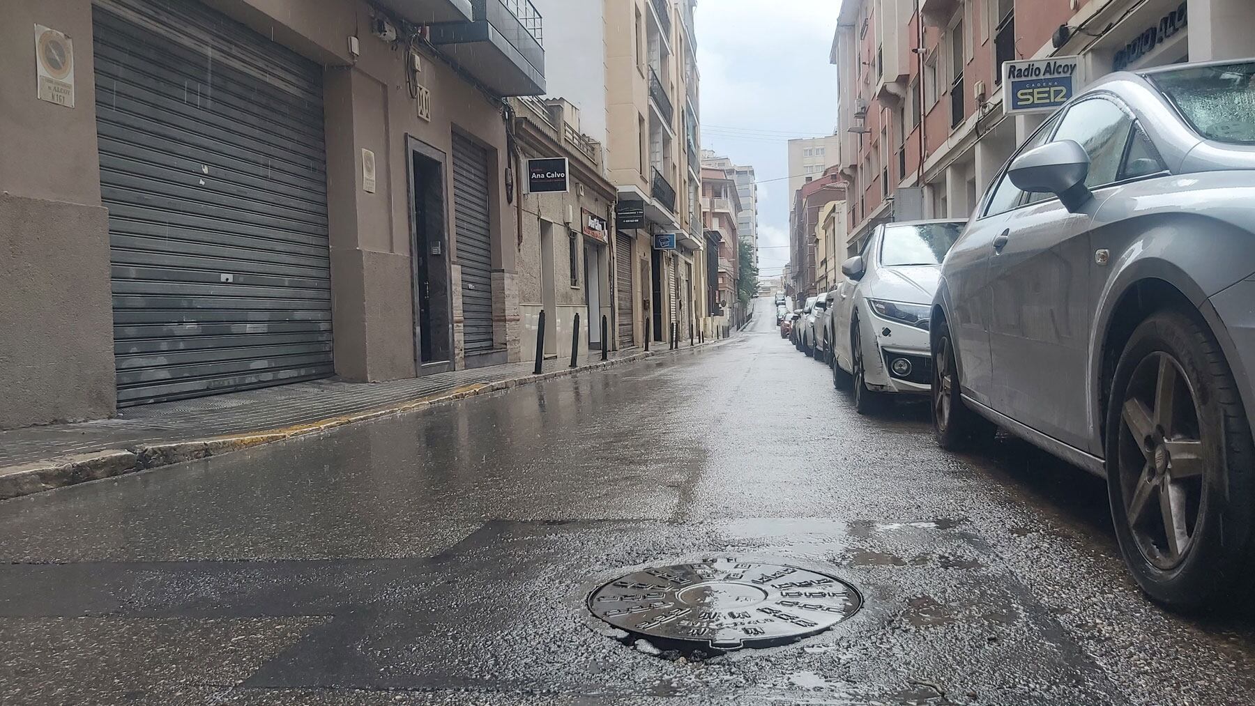 Una imagen de la lluvia en la mañana del lunes 2 de septiembre