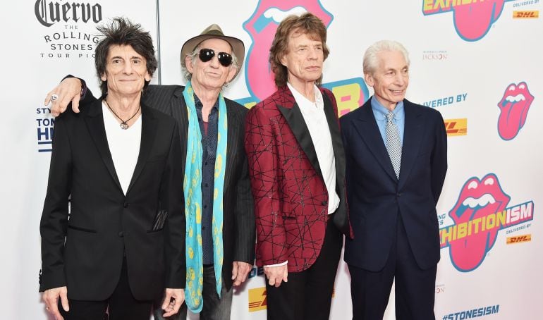 Los miembros de los Rolling Stones durante un acto promocional en noviembre de 2016