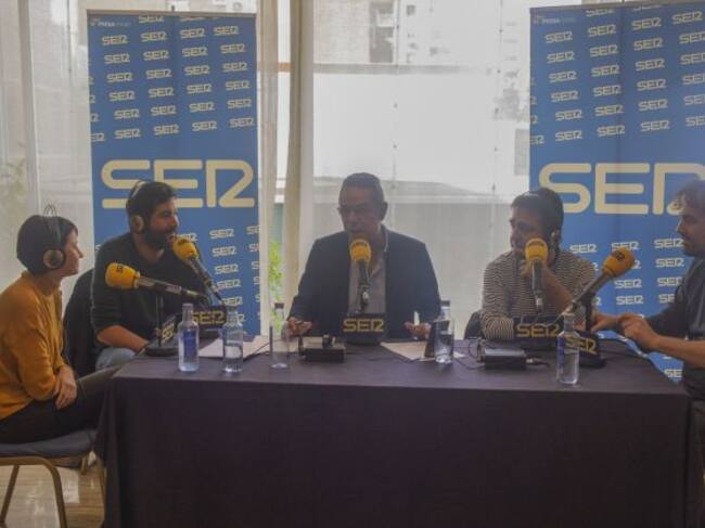 De izquierda a derecha, María Antón, Carlos Pardo, Salomón Hachuel, Jesús Ponce e Isaki Lacuesta