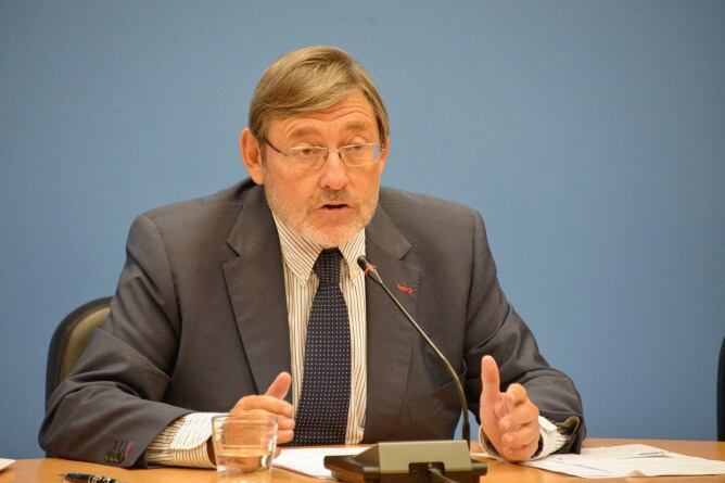 Jaime Lissavetzky durante la rueda de prensa en la que ha anunciado que no se presentará a las primarias de su partido en el Ayuntamiento de Madrid.