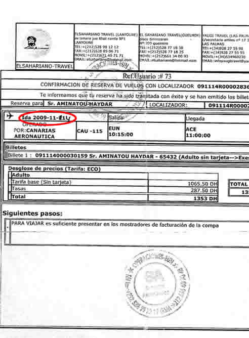 La fecha de reserva de este vuelo se manipuló a mano, se cambió un 1 por un 4.