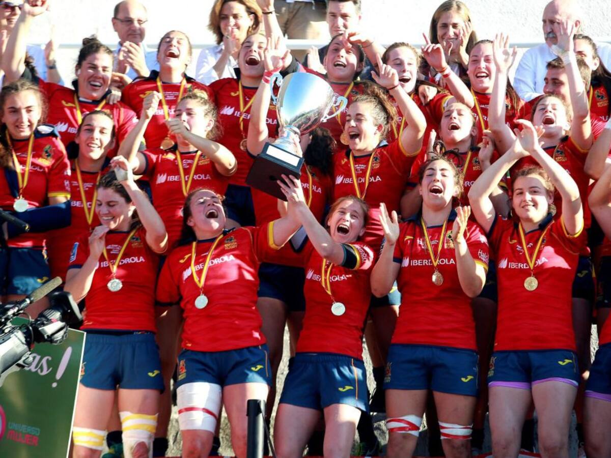 Laura Delgado, campeona de Europa de rugby con España
