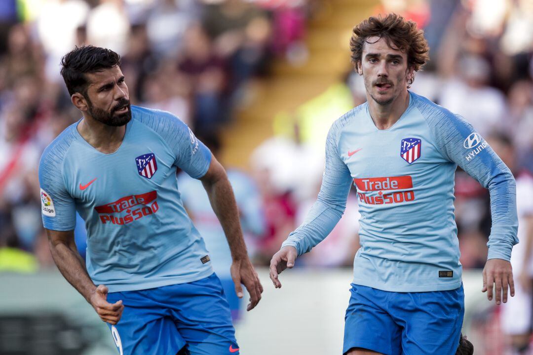 Diego Costa y Antoine Griezmann en un partido con el Atlético.