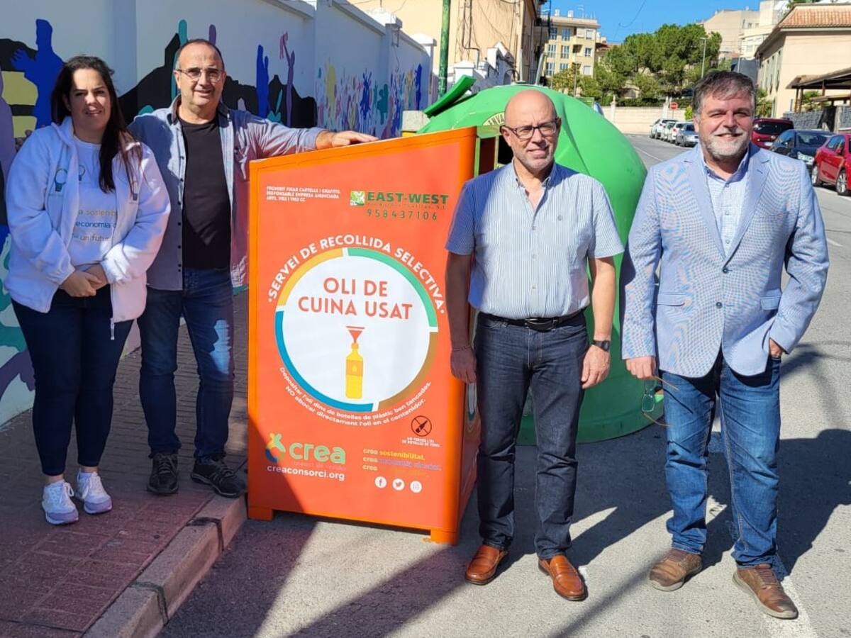 El Consorcio CREA inicia el servicio de recogida selectiva de aceite de cocina usado