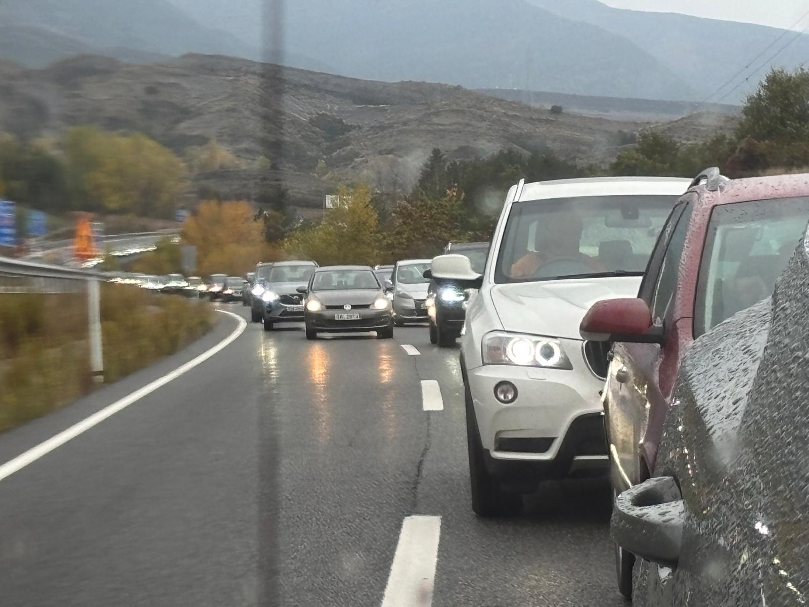 Tramo donde se vuelve a entrar a la N-330 tras dejar el breve tramo de autovía