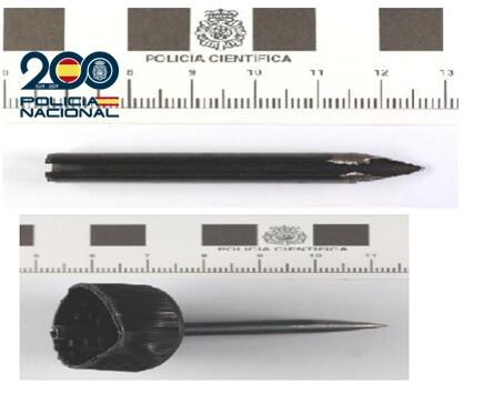 Objetos utilizados para robar con el "método del pinchazo".