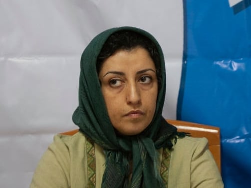 La activista iraní por los derechos de las mujeres, Narges Mohammadi.