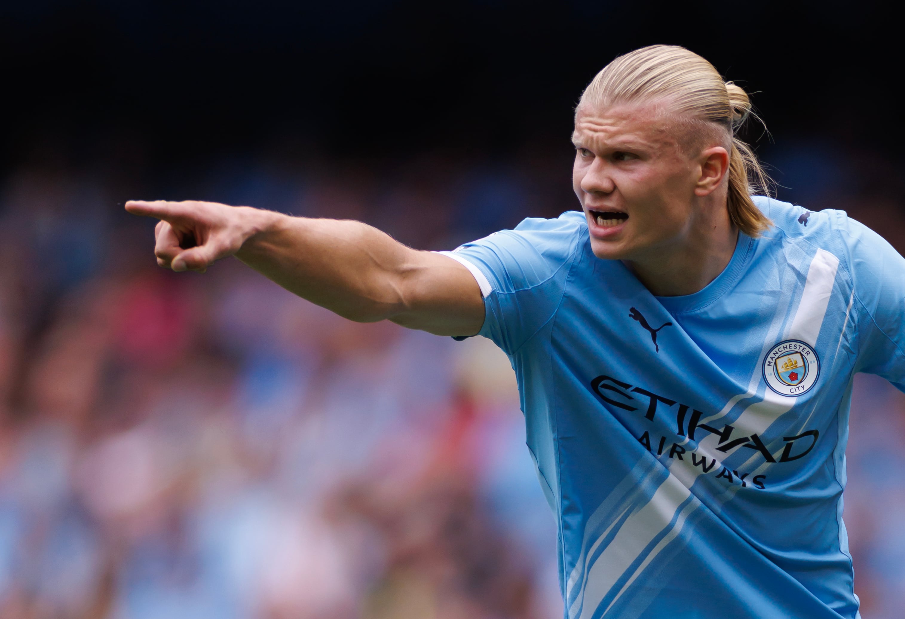 Erling Haaland, durante el partido de Premier League entre Manchester City y Tottenham Hotspur