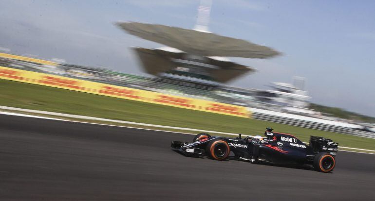 Fernando Alonso, en los libres del GP de Malasia.