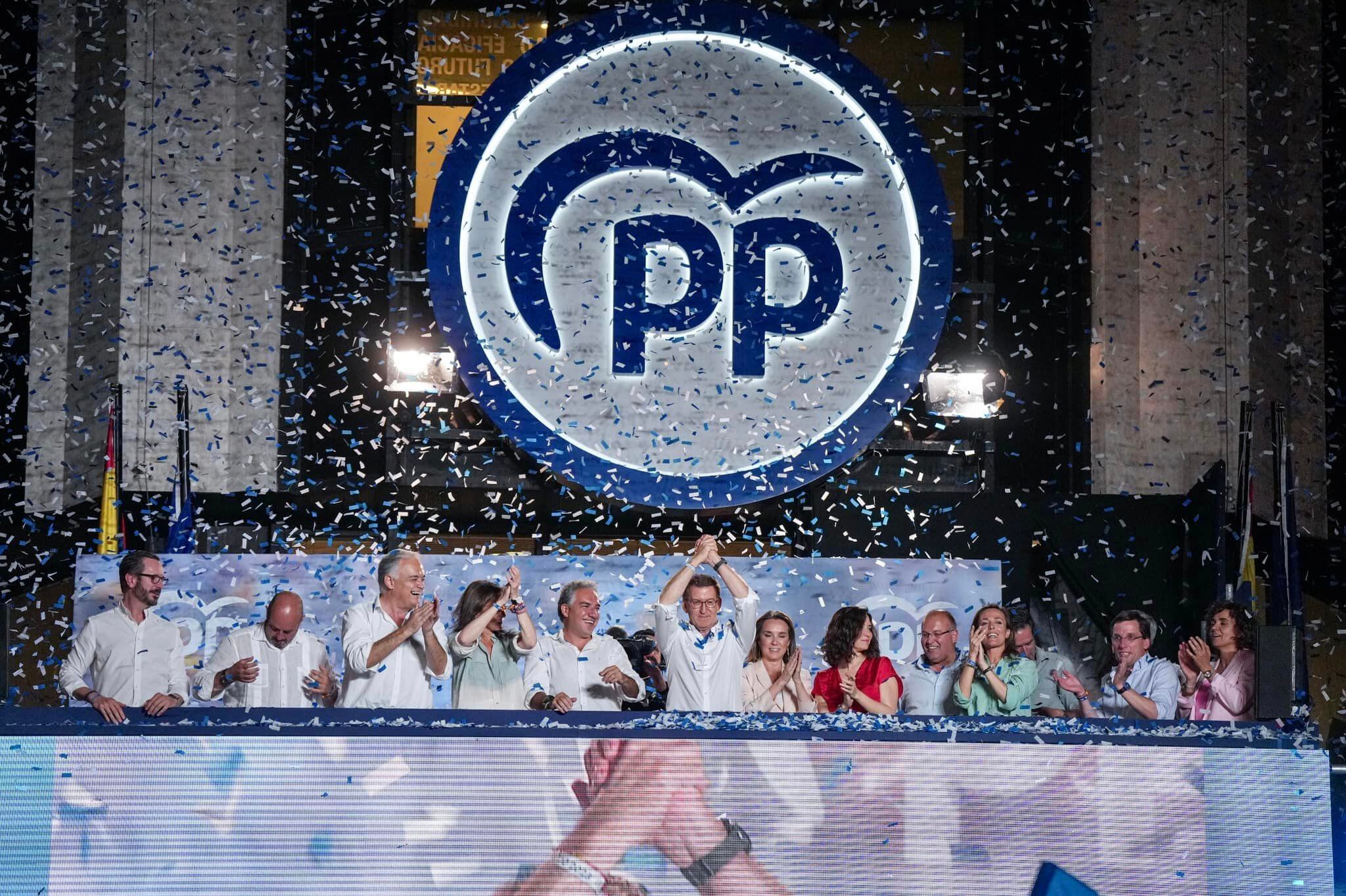 Celebración del PP de los resultados electorales