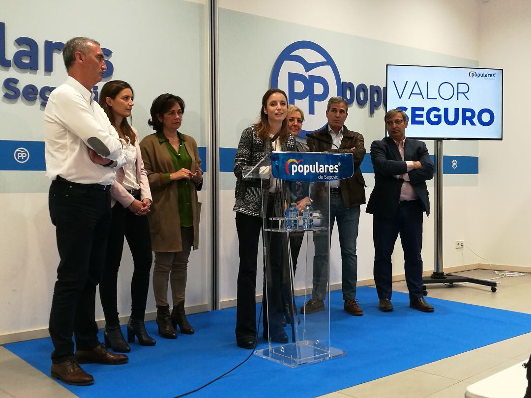 Andrea Levy durante su intervención en la presentación del programa del PP de Segovia