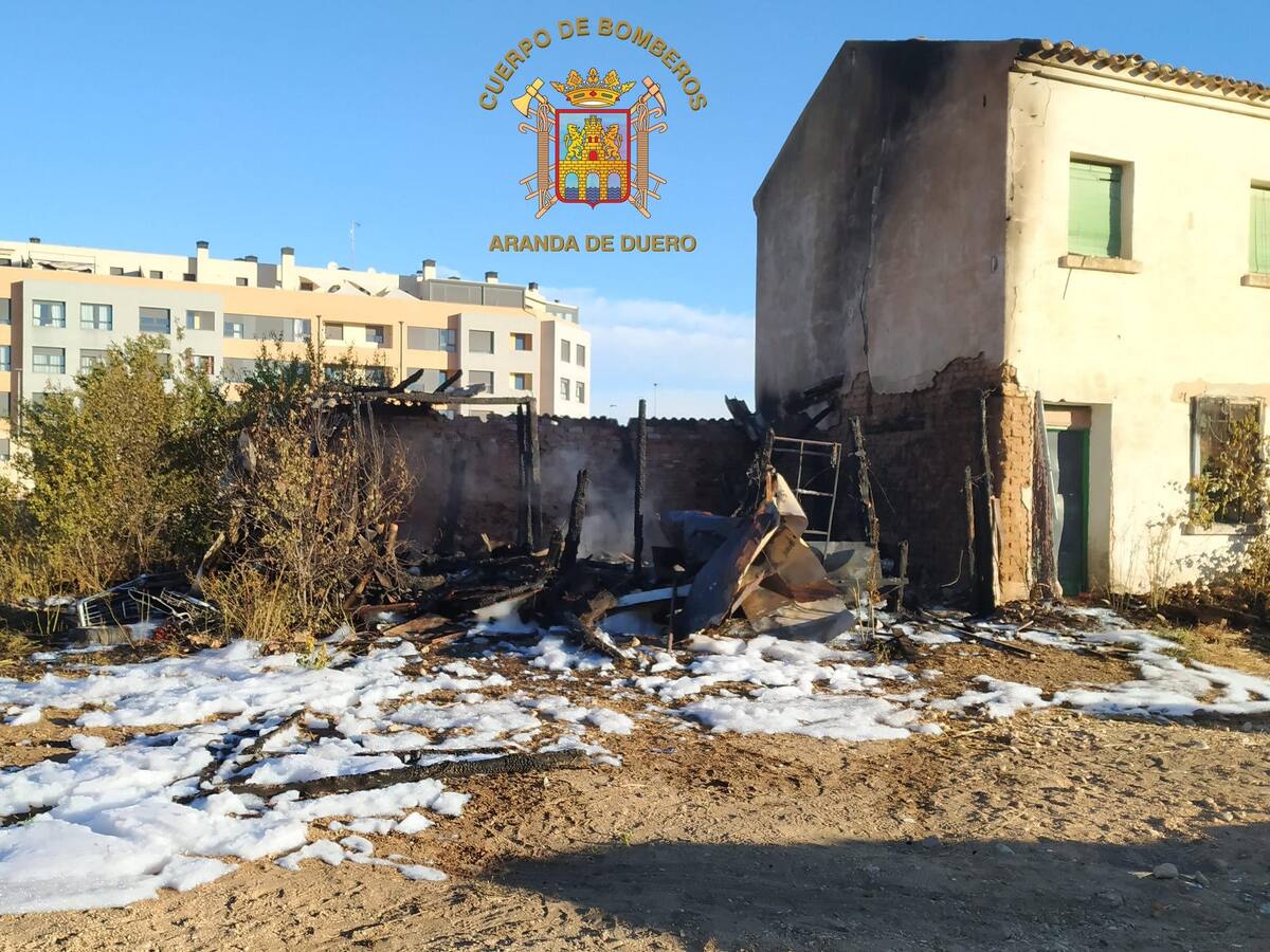 Arde un corral en Aranda