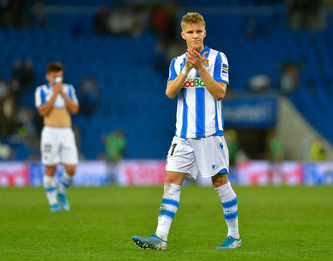 Odegaard agradece a la afición de Anoeta su apoyo