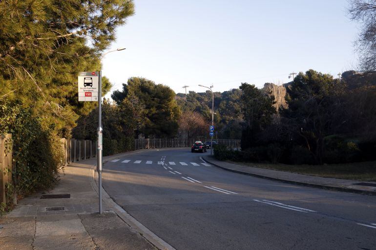 Zona de la montaña de Montjuic donde fueron encontradas maniatadas las dos jóvenes de Badalona que simularon un secuestro