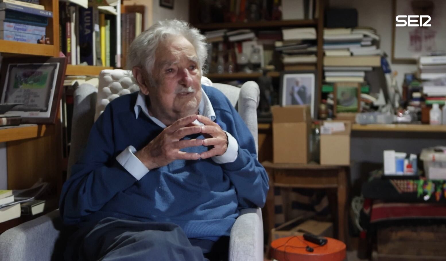 Pepe Mujica en una entrevista en la SER.