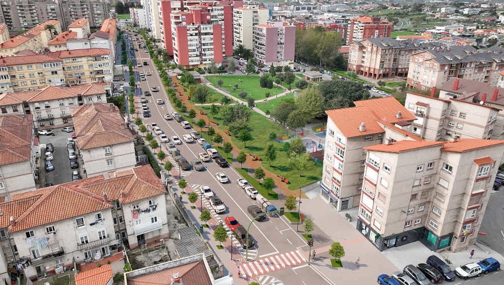 Calle General Dávila en Santander.