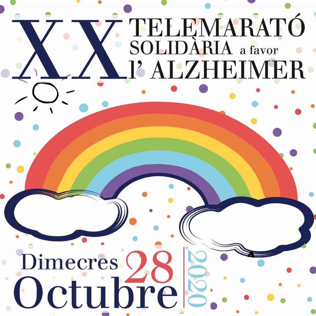 Cartel del XX Telemaratón solidario a favor del Alzheimer