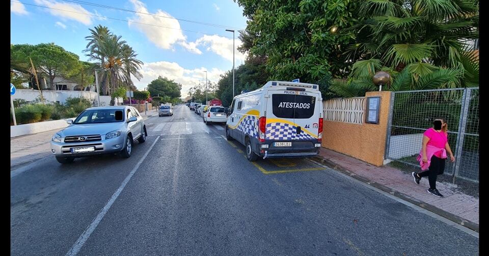 Imagen de la Policía Local de la vía en la que circulaba