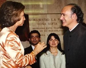 Amancio Prada y la Reina Doña Sofía