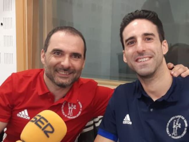 'Xixo' y Rubén Núñez, director y entrenador en el CDE Sánchez Élez