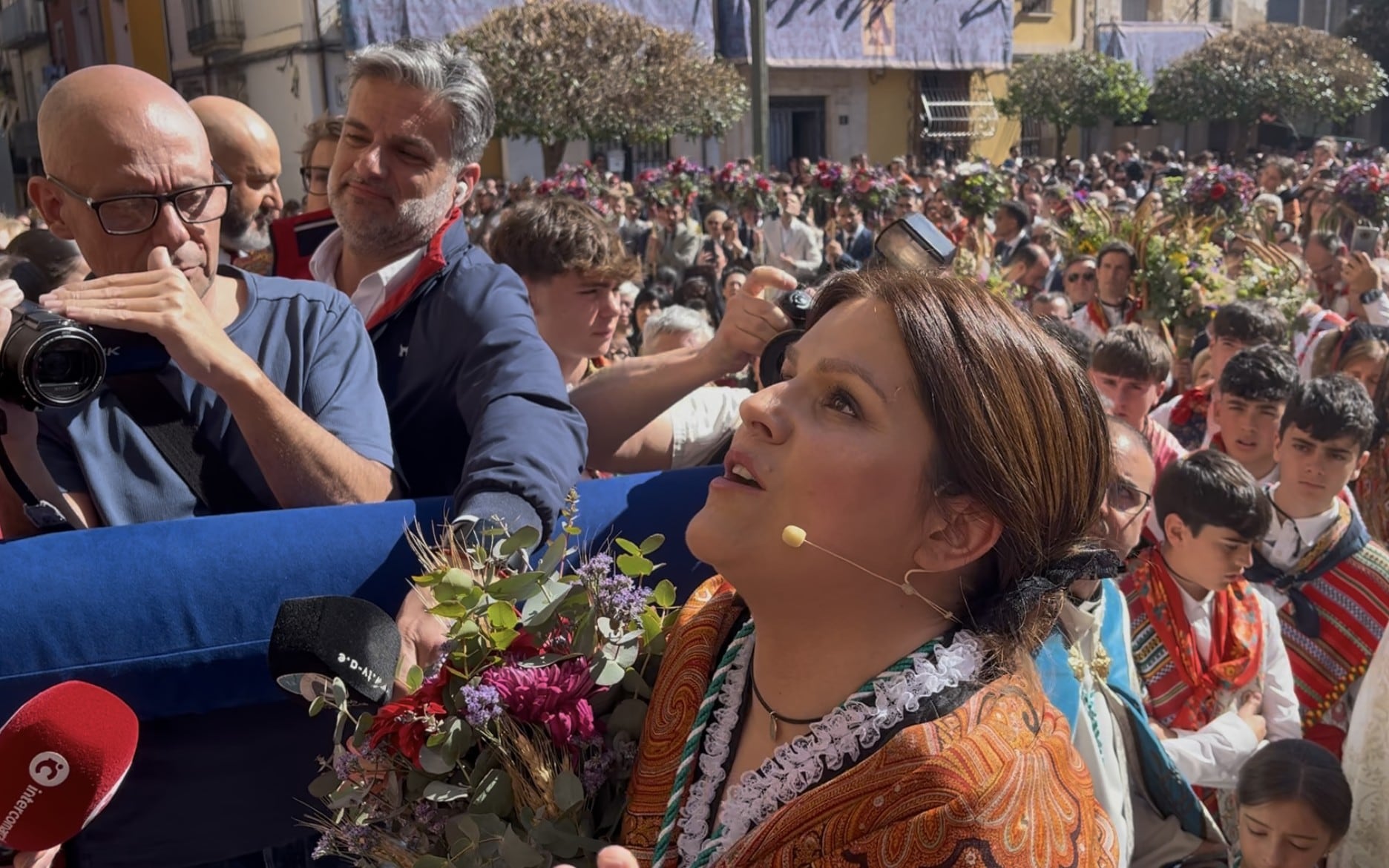 Raquel Palací Barber durante la súplica a la Mareta.