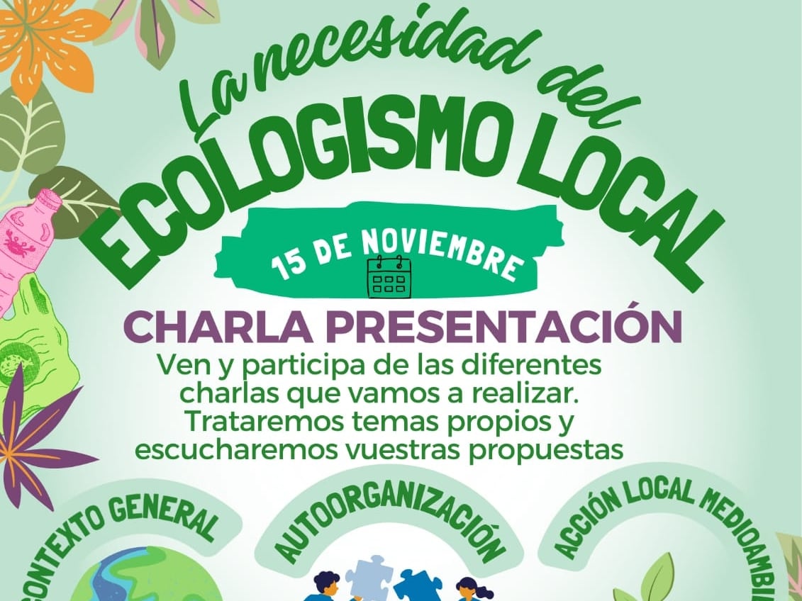 Cartel de la presentación de la Coordinadora Medioambiental de San Clemente