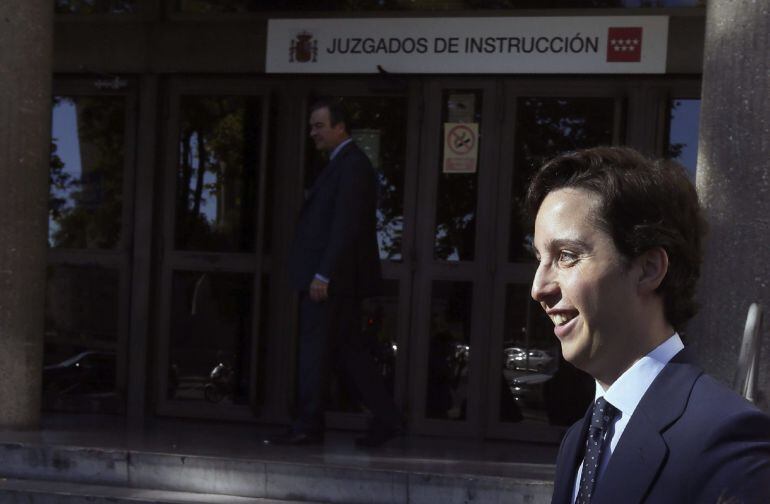 Nicolás Gómez Iglesias, conocido como el pequeño Nicolás, a su llegada a los juzgados de Plaza de Castilla