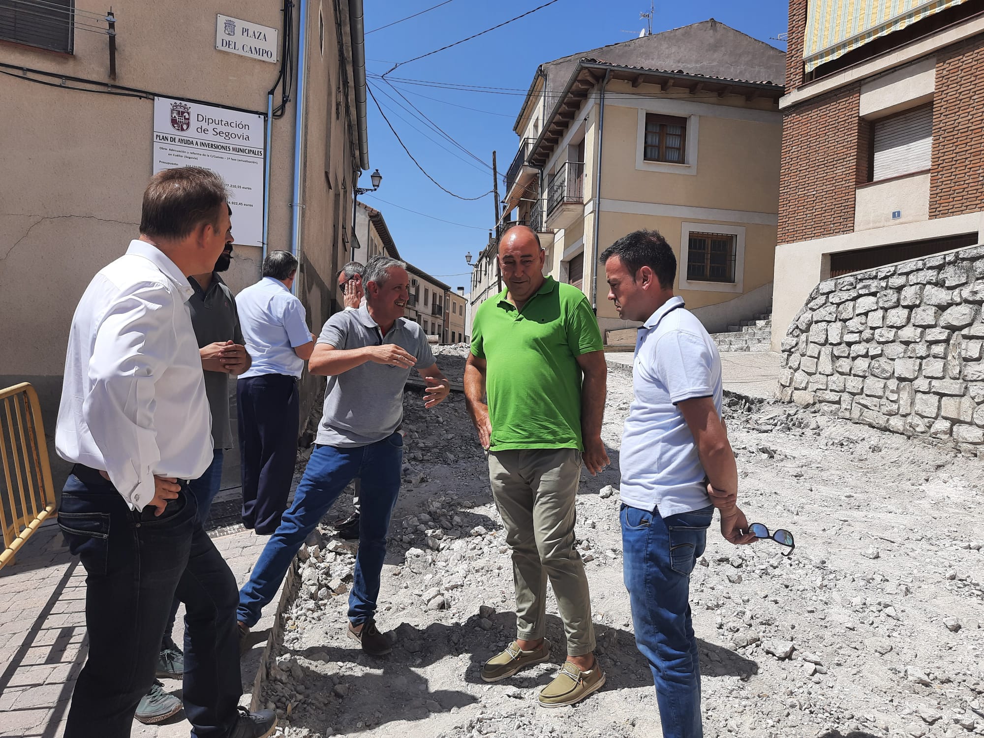 El presidente de la Diputación de Segovia, Miguel Ángel de Vicente visita Cuéllar acompañado del alcalde Carlos Fraile