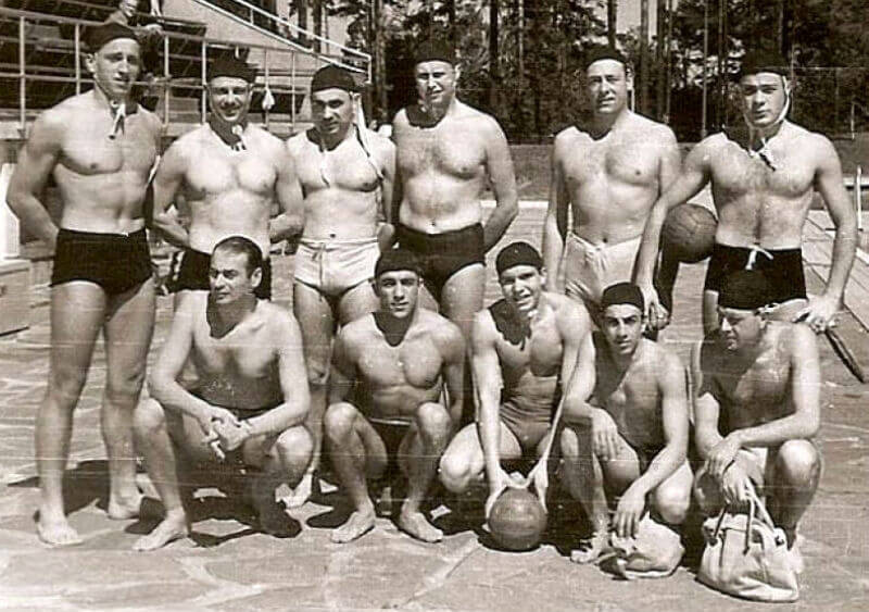 Equipo de waterpolo de Argentina en los juegos de Helsinki 1952