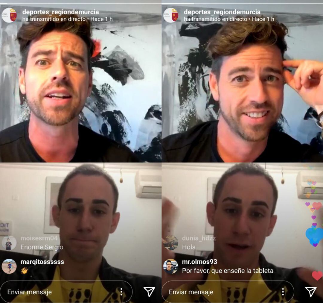 Fran Sánchez y Sergio López en el directo de Instagram
