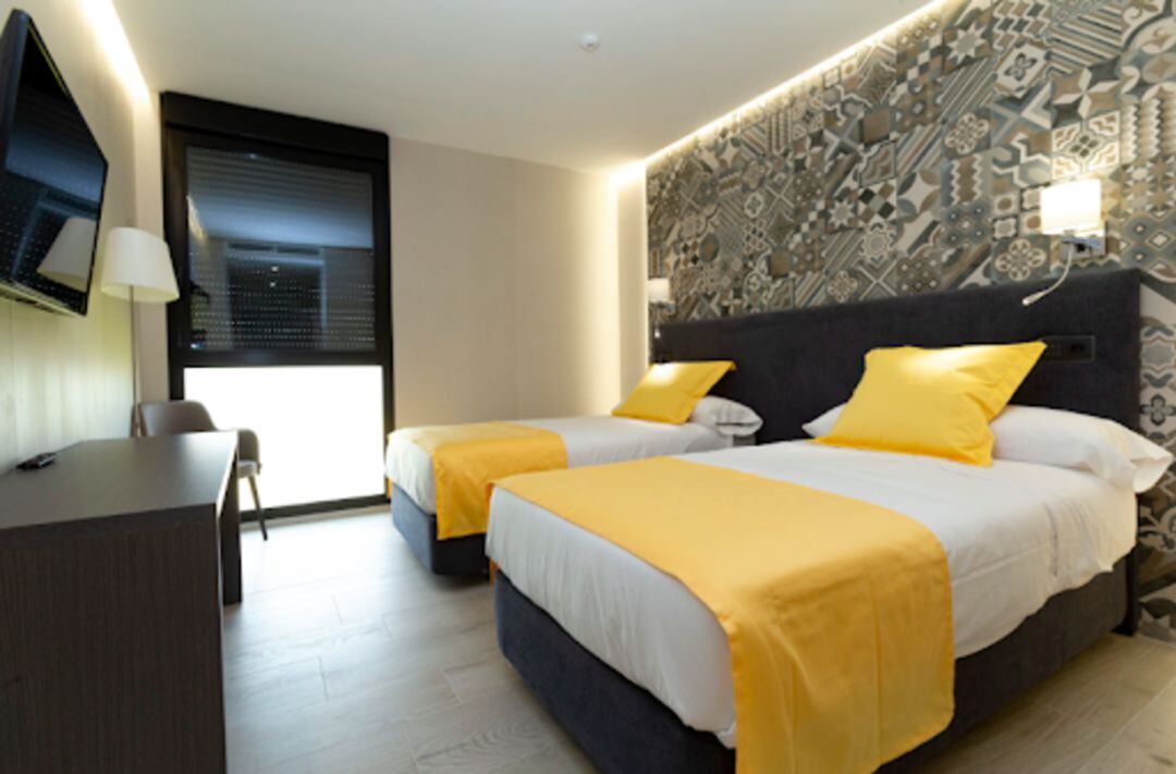 Habitación del nuevo hotel del Villarreal CF en la Ciudad Deportiva de Miralcamp