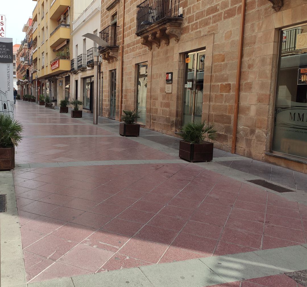 Pasaje del Comercio, sin actividad por el estado de alarma.