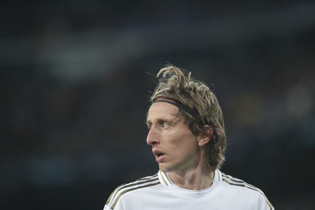 Modric, durante el partido contra el Manchester City en el Santiago Bernabéu. 