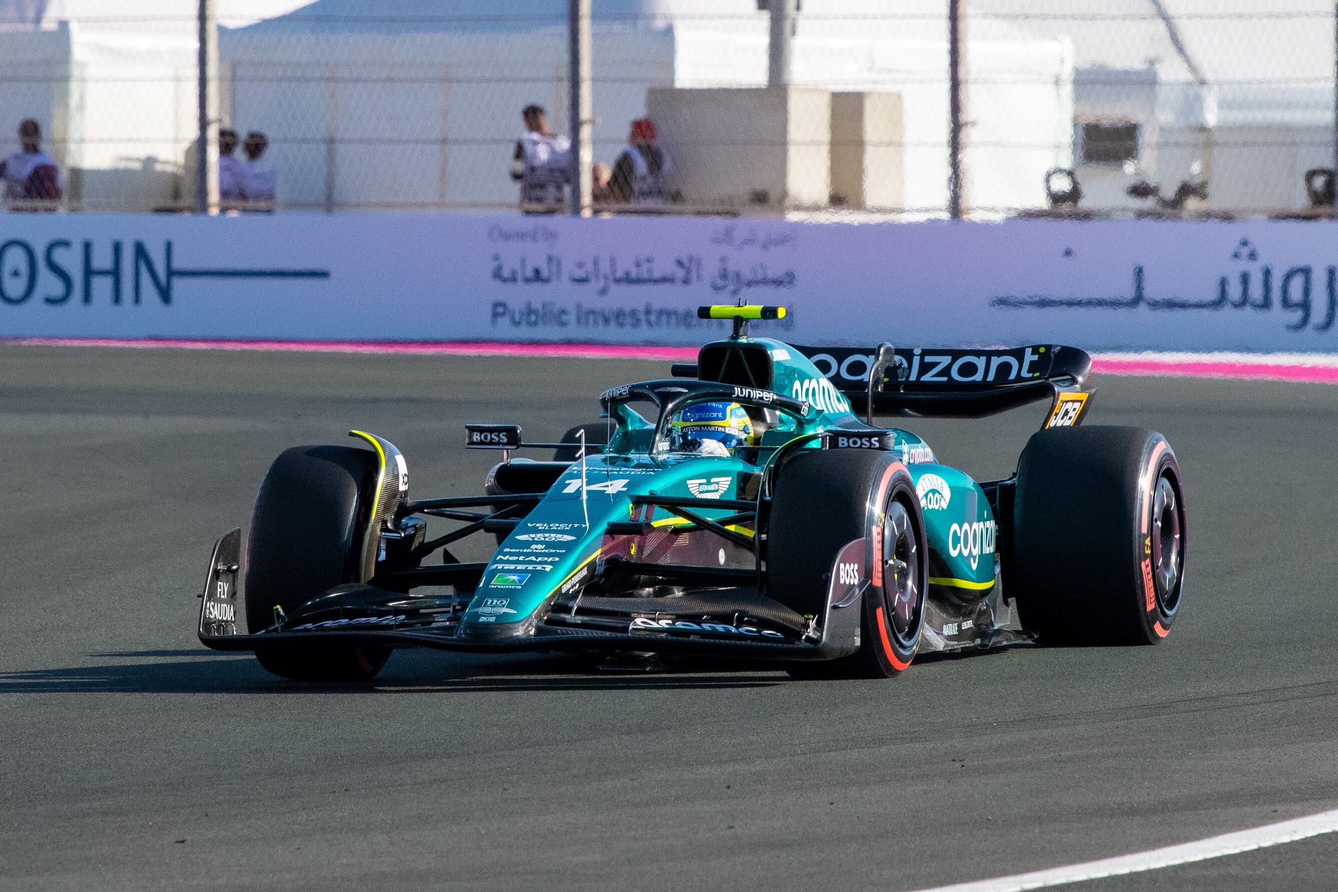 Fernando Alonso, durante los Libres del GP de Jeddah. EFE/EPA/STR