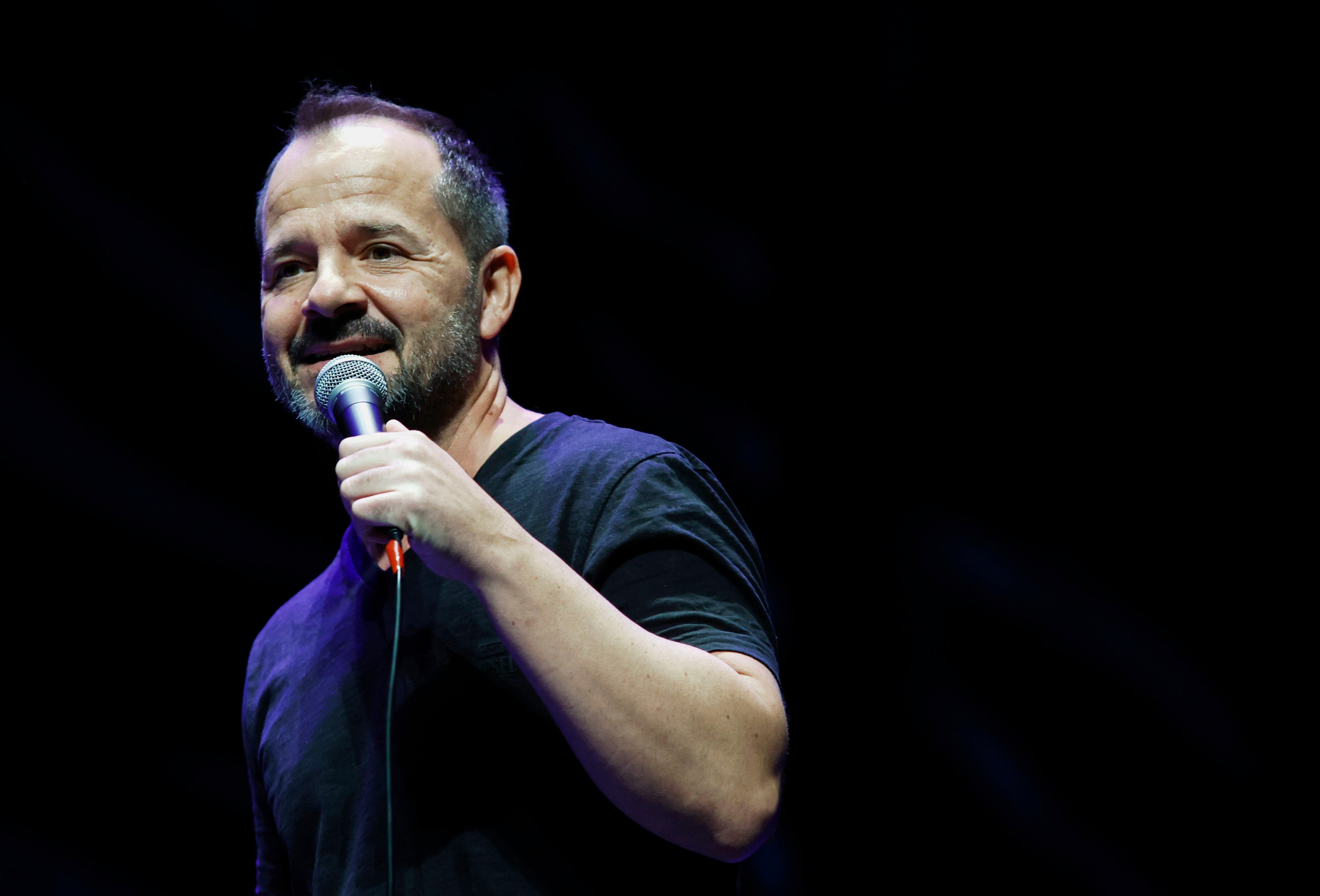 Ángel Martín, durante el espectáculo de este viernes en el Auditorio de Ferrol (foto: Kiko Delgado / EFE)