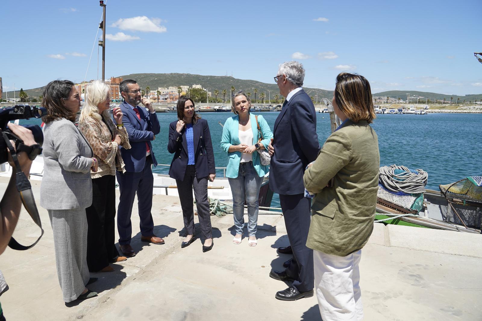 Un momento de la visita a las obras