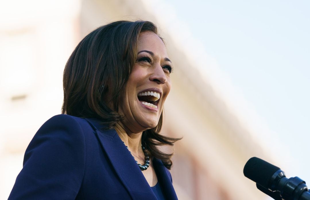 Kamala Harris durante el anuncio de su campaña presidencial el 27 de enero de 2019 en su Oakland (California) natal 