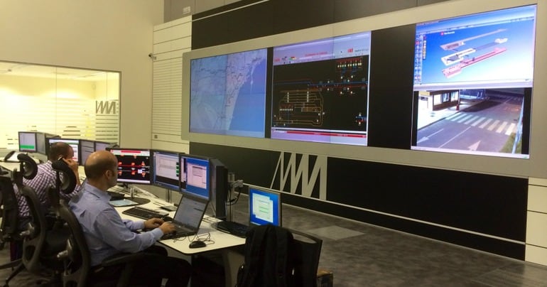 Centro de control del metro en las cocheros de los Asperones (Málaga)