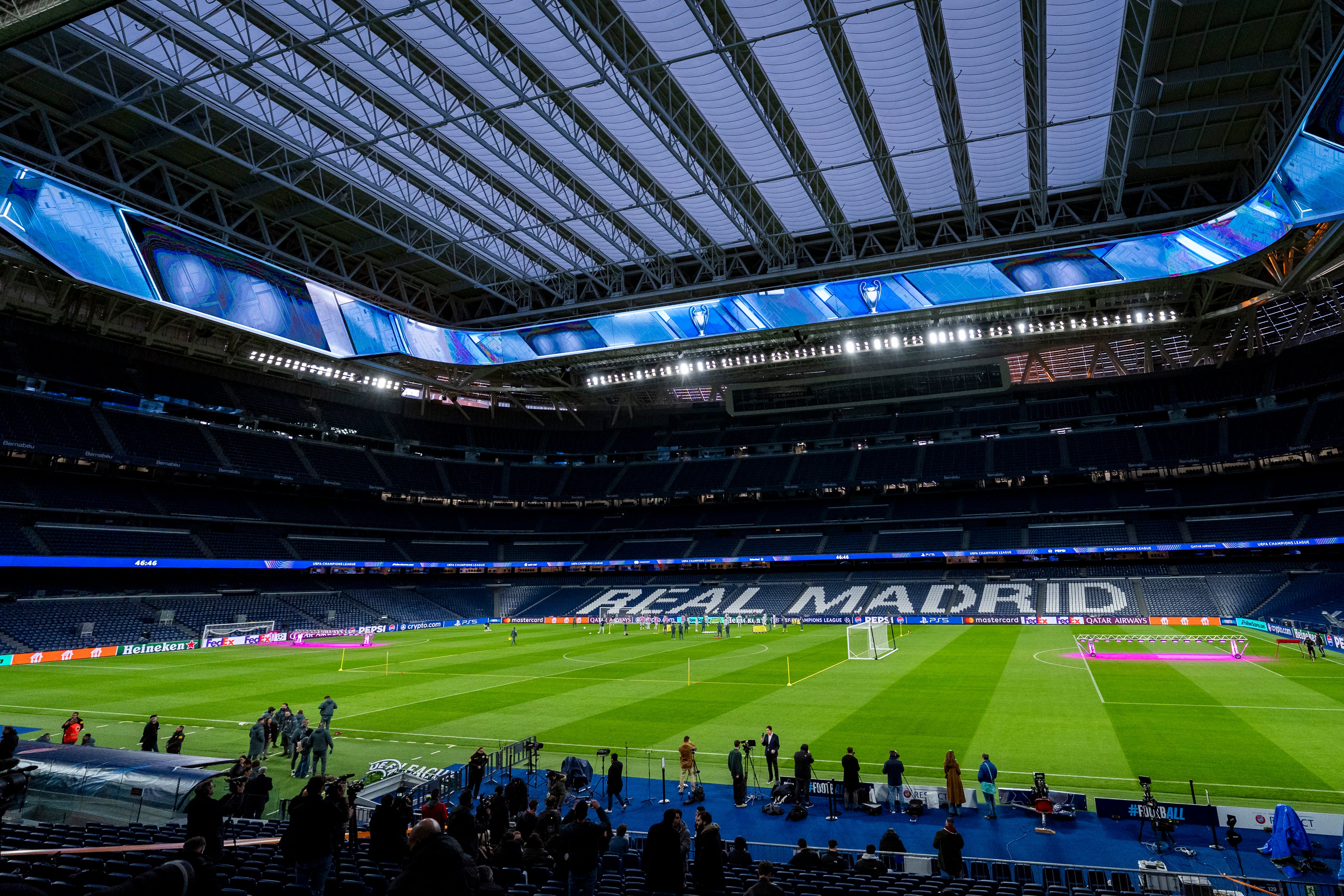 Imagen del Santiago Bernabéu en el partido de Champions League frente al Mónaco
