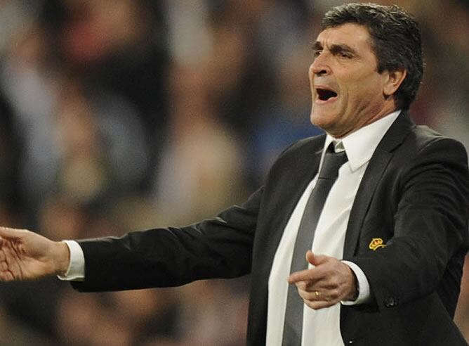 Juande, durante un partido en el Bernabéu