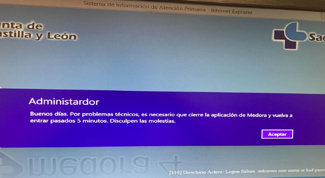 Fallo en el sistema Medora