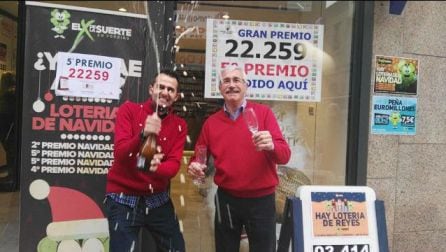 Bar X en o Porriño, donde ha caído el quinto premio de la Lotería de Navidad 2016, con el número 22.259.