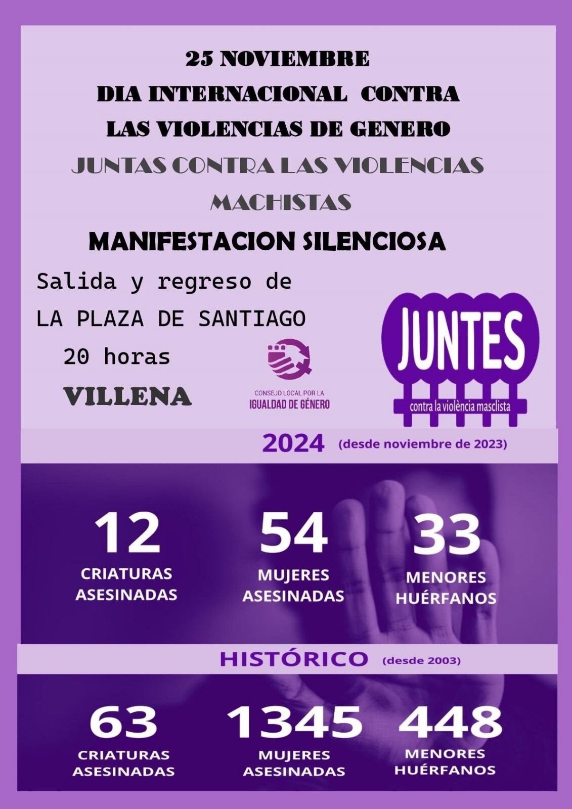 Cartel de la manifestación silenciosa